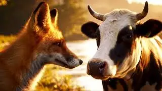 শিয়ালের হাত থেকে গরুটা বেঁচে গেলো 2025 The clever cow escaped from the sly fox an amazing story#