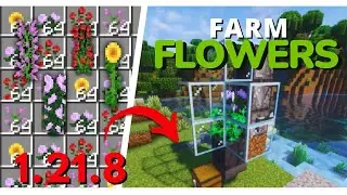 Minecraft 1.21.8 Flower Farm Tutorial: INFINITE Dye & XP! (Easy Build Guide)