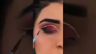Eye Makeup Tutorial by Parul Garg - Gold shimmer liner with semi cut-crease eyes #NotForPGBrides