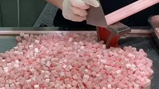 satisfying and amazing pink color candy making process 🤗