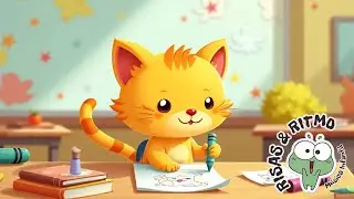 🐱🎶 🎨 Dibuja con Misu en la escuela &ndash; M&uacute;sica infantil art&iacute;stica y alegre