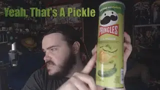 Pringles Dill Pickle Crisps Taste Reaction/Review Yeah, That's A Pickle