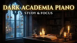 Step Inside a Rainy Autumn Library | Dark Academia Piano for Study & Deep Focus