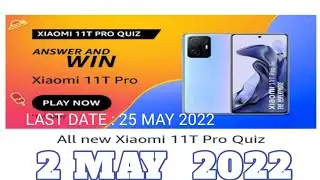 Amazon Funzone XIAOMI 11T Pro 5G Quiz Answers Today|2 May 2022 | Daily Quiz Time