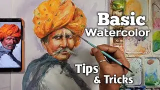Basic Watercolor Portrait Painting | Tips & Tricks for Beginners