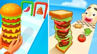 Burger Master | Sandwich runner | Android iOS gameplay walkthrough | Satisfying Mobile games