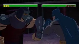 Batman vs Shredder (Both Fights)...with healthbars