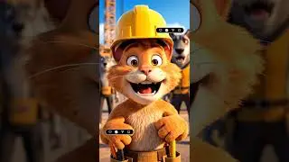 🐱👷&zwj;♂️ Gatinhos Trabalhadores Construindo com Muito Esfor&ccedil;o | V&iacute;deo Infantil Divertido #cartoon