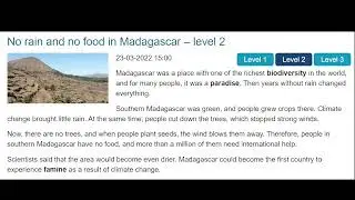 NEWS IN LEVELS - NO RAIN AND NO FOOD IN MADAGASCAR - HỌC TIẾNG ANH - LEARN ENGLISH
