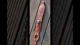 Tooled rifle sling  #leathercraft #handmadeleather #customleather #gunleather