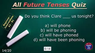#quiz Future Tense mix (20) #english #grammar