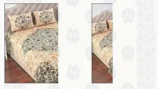 Hanshi Pure Cotton king size bedsheet with 2 ZIP pillow Covers