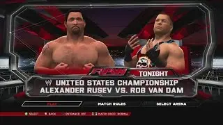 Rusev vs. Rob Van Dam in WWE 2K14 for the United States Title