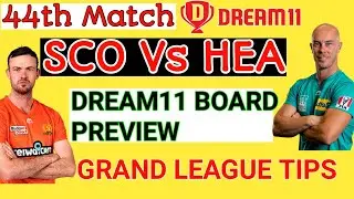 SCO vs HEA BBL MATCH Dream11 BOARD PREVIEW TAMIL | Captain,Vice-captain, Fantasy Playing Tips