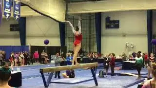 2018 region 4 championships- Isabel Treimer beam 9.375