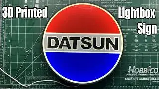 Изготовление световой вывески Datsun с помощью 3D-печати