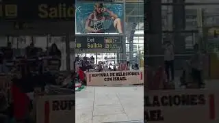 ▶️Pro-Palestine activists staged a sit-in at the Madrid Airport, urging the government to stop war.