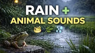Rain & Rice Field Animals ASMR 🌧️🐸 Natural Sounds for Deep Sleep, Relaxation & Stress Relief