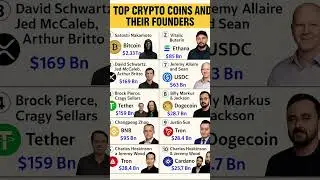 Top 10 Crypto Coins & Their Founders in 2025 💰 | Bitcoin to Cardano! #CryptoFacts #ZenCoinHQ