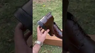 Brown plain leather chukka boots