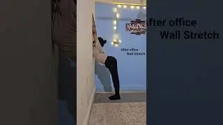After office a simple wall stretch gives you relief #officeyoga #stretch #shorts #yoga