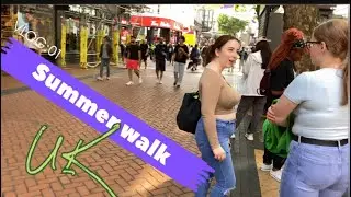 Birmingham summer walking tour 2022 | 4K | city Center | bullring | @ikhan1m510 | England