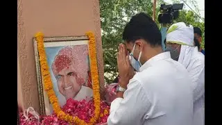 Sachin Pilot pay tribute to late Rajesh Pilot on his death anniversary in Bhandana Dausa