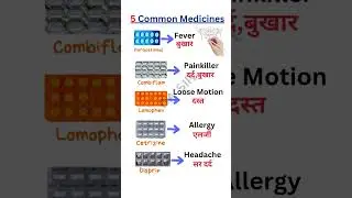 Top 5 common medicines and their uses #medicine #medical #fever #shortsfeed #shorts @dasir4u