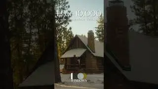Window #12 of 10,000 &ndash; Mountain Cabin in Snow