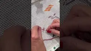 Single wrap French Knot Needlepoint How To