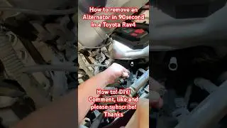How to change Rav4 Alternator in 90 seconds #Toyota #RAV4 #Alternator #Mechanic #howto #DIY #shorts