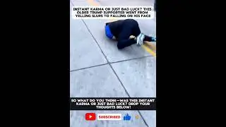 Instant Karma? Trump Supporter Falls Twice After Taunting Protestors in Denver!