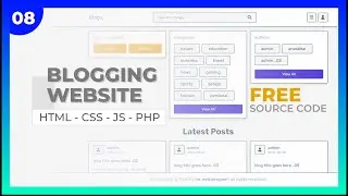 Complete Responsive Bloggin Website Design Using HTML - CSS - JS - PHP PDO - Authors, Category page