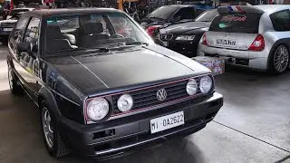 VW GOLF MK2 1.6L fake GTI Sport Exhaust Sound Check