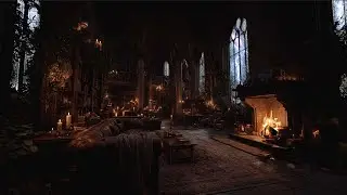 Victorian Castle Night Ambience &ndash; Rain, Thunder & Crackling Fire for Deep Sleep