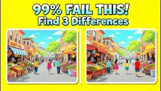 99% FAIL THIS 😱 | Find 3 Differences | Only Sharp Minds Win 🧠🔥