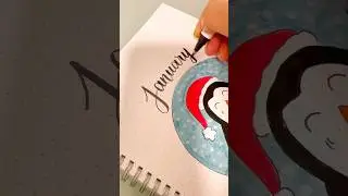 Hello January calligraphy❄️⛄️shorts#calligraphy#handlettering#lettering#art#artwork#fyp