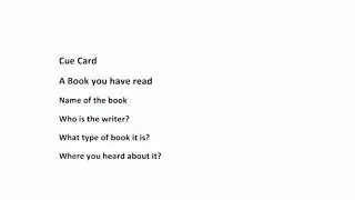 Speak about a book you have read - Cue Card sample answer
