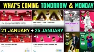 WHAT'S COMING TOMORROW & MONDAY | NEXT ICONIC DRAW  , CLUB SELECTION, BOX DRAW & POTW | PES MOBILE |