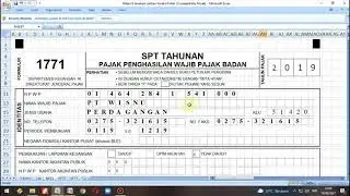 Materi 10 Pengisian SPT 1771, 1771-I dan 1771-II untuk WP Badan (pajak 2)