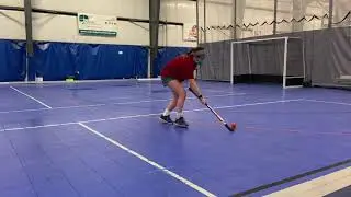 Indoor Field Hockey Skill Challenge: Right Side Circle Entry & Shot