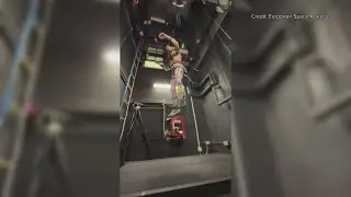 Astronauts practice their moon walk with 'low gravity environment' program