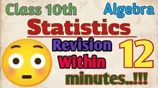 Statistics Revision Within 12 Minutes | Class 10 | Algebra @EasyMaths9-6
