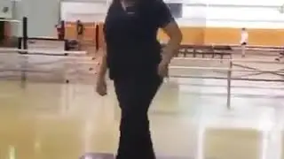 Son hit his Mom with the James Harden STEP BACK!!