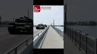 Us Military tanks staging on Belle Isle in Detroit Michigan