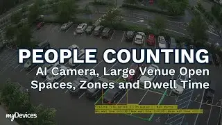 People Counting - AI Camera, Large Venue Open Spaces, Zones and Dwell Time