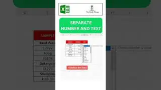 SEPARATE NUMBER AND TEXT II SEPARATE NUMBER AND TEXT IN EXCEL iII EXCEL #shortsvideo