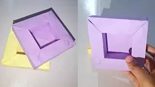 Origami frame box/origami show box/easy origami boxtutorial/paper box tutorial/how to make paper box