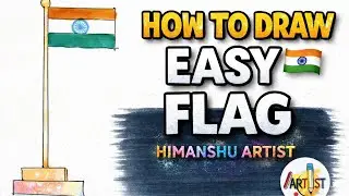 How to draw easy  Indian flag #step by #step ll #republic day poster  colour ll🇮🇳