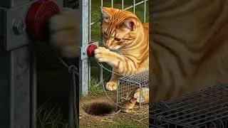 This orange cat is staring intently at a fluttering butterfly #cat #pets #cute
